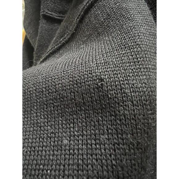 Maglificio Belvedere Black Merino Wool Mohair Blend One Button Cardigan Small - Picture 5 of 5